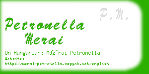 petronella merai business card